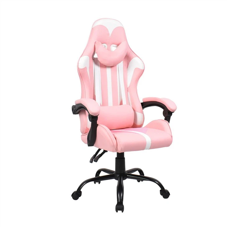 Y-1-2443 Pink Racing Style Basic Office Chair High Back Computer Chair