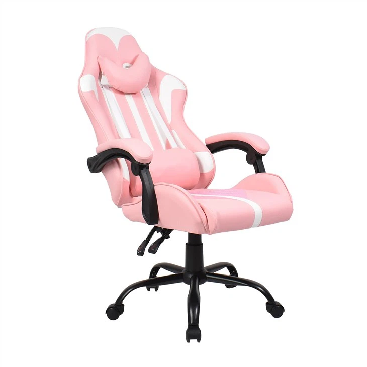 Y-1-2443 Pink Racing Style Basic Office Chair High Back Computer Chair